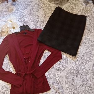 BLACK Will Smith Tweed mini skirt